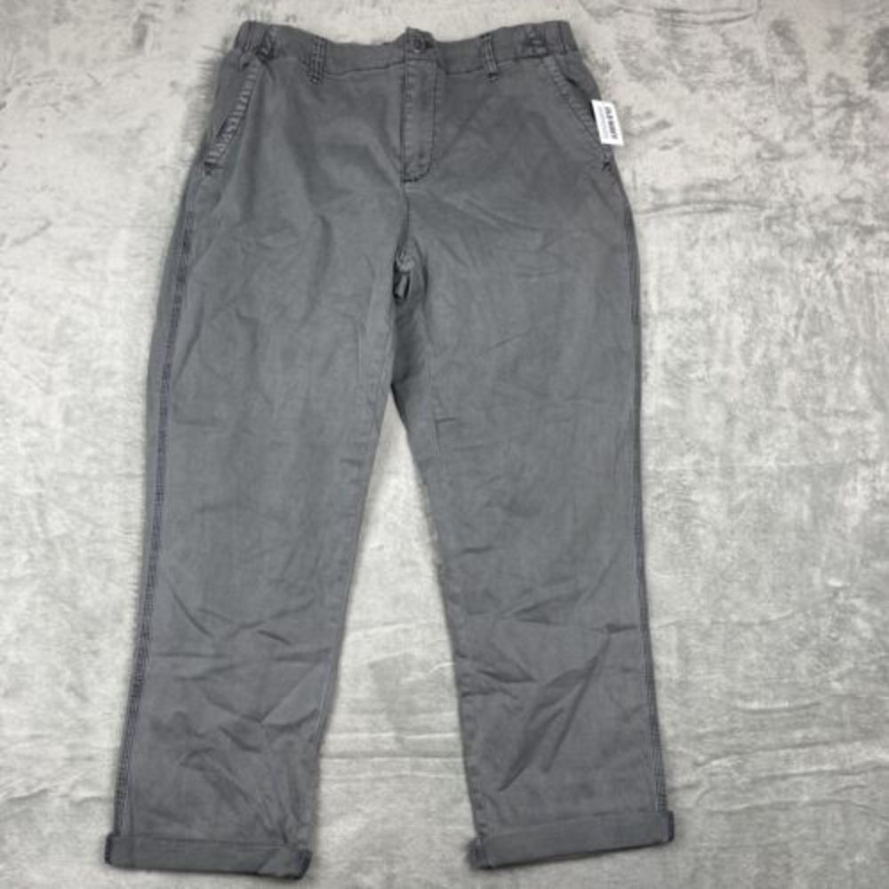 Old Navy Women's‎ Trousers Adjustable Waist, Cuffed Leg Pant Size Large NWT